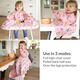 BIBETTA sleeved bib extended Pink Yummy Treats, BZC-52-003
