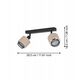Φωτιστικό Spot EGLO ROSLEY, 2xE27, max 2x40 W, μαύρο/φυσικό λινό, 31x9x18.5cm
