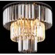 Φωτιστικό οροφής GLOBO NAXIS, 3xE27, 40W, 230V, μέταλλο, κρύσταλλα, μαύρο χρώμα, o40x33cm