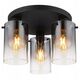 Φωτιστικό οροφής GLOBO FLORENTINA, 3x E27, 40W, 230V, μέταλλο, μαύρο χρώμα, o40.5x26 cm
