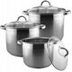 Κατσαρόλες STOCK POT 6 τεμ 12L/10L/7L BRUNBESTE BB-2144