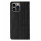 Θήκη Magnet Strap etui iPhone 14 Pro κάλυμμα με καπάκι πορτοφόλι mini λουράκι βάση μαύρο