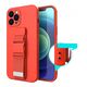 Θήκη Rope żelowe etui με λουράκι αλυσίδα τσάντα λουράκι iPhone 12 Pro Max μαύρο