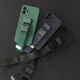 Θήκη Rope żelowe etui με λουράκι αλυσίδα τσάντα λουράκι Samsung Galaxy A22 4G μαύρο