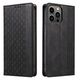 Θήκη Magnet Strap etui για iPhone 12 Pro πορτοφόλι κάλυμμα + mini λουράκι μαύρο