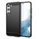 Θήκη Carbon etui Samsung Galaxy S23+ εύκαμπτη σιλικόνη θήκη από ανθρακονήματα μαύρη
