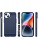 Θήκη Carbon etui iPhone 14 εύκαμπτη ζελατινώδης θήκη για πίσω μπλε