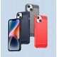 Θήκη Carbon etui iPhone 14 εύκαμπτη ζελατινώδης θήκη για πίσω μπλε