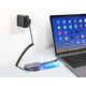 MANHATTAN USB-C 3-in-1 Μετατροπέας με Παροχή Ισχύος USB 3.2 Τύπου-C Αρσενικό σε HDMI 4K30Hz USB-A 5Gbit/s και USB-C PD 100W Αλουμίνιο Γκρι