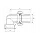 Γωνιακή σύνδεση Diamond 3/4" ART.50-20.K-SRUB