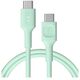 Καλώδιο Green Cell PowerFlex Γρήγορη Φόρτιση USB Type-C Αρσενικό - USB Type-C Αρσενικό 100W Μέντα Πράσινο 2m 5904326376243