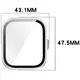 Etui ze szkłem do zegarka Bizon Case+Glass Watch do Huawei Watch Fit 4 Pro satynowo srebrne