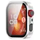 Etui ze szkłem do zegarka Bizon Case+Glass Watch do Huawei Watch Fit 4 Pro satynowo srebrne