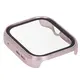 Etui ze szkłem do zegarka Bizon Case+Glass Watch do Huawei Watch Fit 4 satynowo różowe