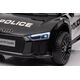 Audi R8 Policja na akumulator dla dzieci + Pilot + EVA + Wolny Start + MP3 LED
