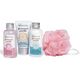 Priežiūros rinkinys IDC Gourmand's: dušo želė, 100 ml + kūno losjonas, 100 ml + rankų kremas, 50 ml + plaušinė