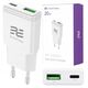 Ładowarka sieciowa SLIM 20W USB-A USB-C QC PD Encore Energy MD-2083ZA standard