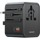 Travel Charger Adapter USAMS CC309 2xUSB-C 25W 4in1 US/AU/EU/UK black