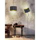 Lampa podłogowa lampa podłogowa Hostel 156 cm E27 stal/tekstylia 60W czarny/złoty