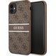 Guess Guess GUHCN614GDBR iPhone 11 6,1" brązowy/brown hardcase 4G Stripe