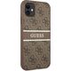 Guess Guess GUHCN614GDBR iPhone 11 6,1" brązowy/brown hardcase 4G Stripe
