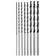 Zestaw wierteł do drewna, przedłużanych: 4, 5, 6, 7, 8, 10, 12 mm x 300 mm, 7 sztuk