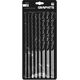 Zestaw wierteł do drewna, przedłużanych: 4, 5, 6, 7, 8, 10, 12 mm x 300 mm, 7 sztuk