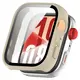 Etui ze szkłem do zegarka Bizon Case+Glass Watch do Huawei Watch Fit 4 beżowe