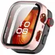 Etui ze szkłem do zegarka Bizon Case+Glass Watch do Huawei Watch Fit 4 Pro satynowo różowe