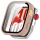 Etui ze szkłem do zegarka Bizon Case+Glass Watch do Huawei Watch Fit 4 różowe