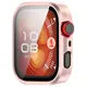 Etui ze szkłem do zegarka Bizon Case+Glass Watch do Huawei Watch Fit 4 Pro satynowo różowe