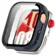 Etui ze szkłem do zegarka Bizon Case+Glass Watch do Huawei Watch Fit 4 niebieskie