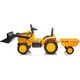 Lean Cars Traktor Na Akumulator Z Przyczepą S617 Żółty