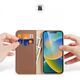 Dux Ducis Etui DUX DUCIS Hivo - skórzane portfelik do Apple iPhone 15 brązowe