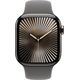 Smartwatch Apple Watch 10 GPS + Cellular 42mm Natural Titanium M/L Szary  (MWXE3QF/A)