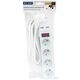 98-784# Πολύπριζο δικτύου pr-470wsp/usb 4-υποδοχές+usb με γείωση+διακόπτης 3m λευκό 3x1,5mm