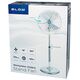 44-655# Ανεμιστήρας δαπέδου 16" 60w ασημί μεταλλικός