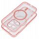 Θήκη CLEAR MAG COVER με προστασία κάμερας συμβατή με MagSafe για IPHONE 16 pink glitter