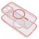 Θήκη CLEAR MAG COVER με προστασία κάμερας συμβατή με MagSafe για IPHONE 15 pink glitter