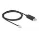 Delock Καλώδιο προσαρμογέα USB Type-A σε Serial RS-232 RJ12 με προστασία ESD Leadshine 2 m, RJ-12, USB 2.0 Type-A, 2 m, Μαύρο