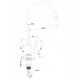 Μπαταρία κουζίνας Invena Silva, inox/czarny BZ-86-043-L
