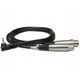 Hosa - Kabel TRS R 3.5mm - 2 x XLRf 0.6m