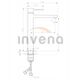Invena ψηλή μπαταρία νιπτήρα Neri, μαύρο BU-01-W04-L