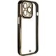 Hurtel Fashion Case etui do iPhone 13 Pro Max żelowy pokrowiec ze złotą ramką czarny