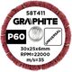 Λειαντικός τροχός με άξονα 30 x 25 x 6 mm, P60