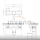 Invena μπαταρία ντους Glamour, χρυσό BN-02-009-V