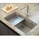 Νεροχύτης LOGAN 110 GraniteQ pearl beige 76x45x23,5 cm 1-θέσης εντοιχισμένος με χειροκίνητο σιφόνι από ανοξείδωτο ατσάλι