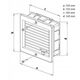 Πλαστική σχάρα εξαερισμού VM150150, 150 x 150 mm, με κάλυμμα