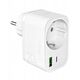 Φορτιστής Puro 20W Power Delivery με βύσμα και υποδοχή Schuko 1x USB-C + 1x USB-A - λευκή