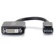 C2G 8in DisplayPort σε DVI-D Adapter - DP σε DVI D Adapter - Μαύρο - M/F - Αντάπτορας βίντεο - DisplayPort (M) σε DVI-D (W) - Μαύρο